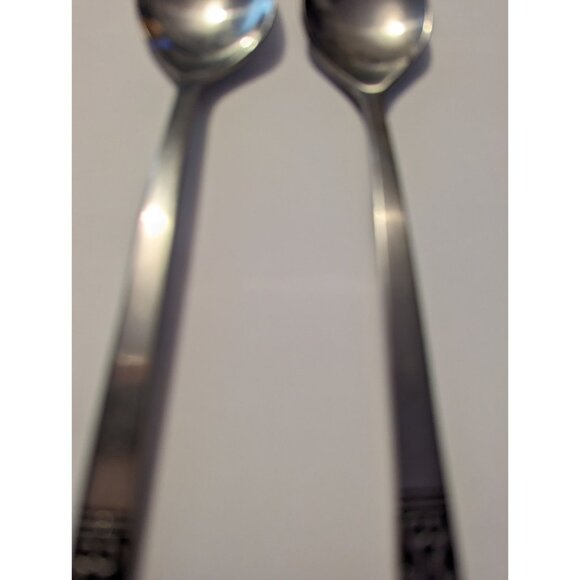 VTG CARLYLE Hong Kong stainless cameo pattern lot 2 teaspoons replacement - Picture 4 of 11